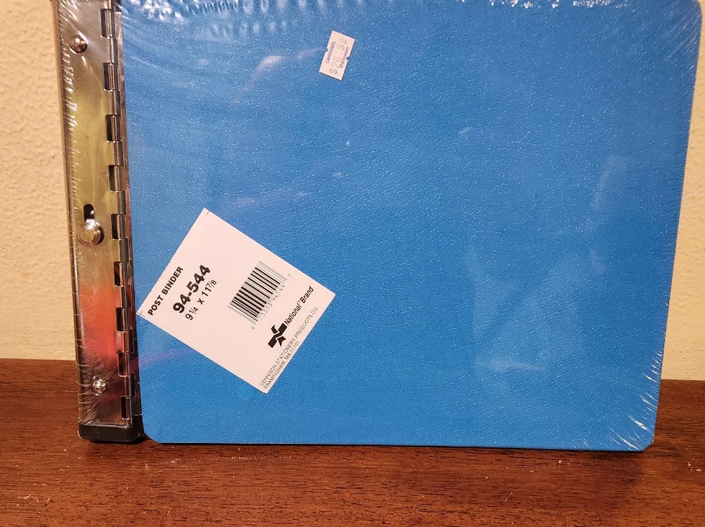 Vintage Red Wilson Jones Top Lock & National Brand Blue Binder Ledger